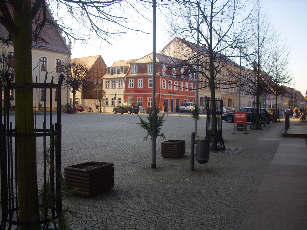 Marktplatz meiner Heimatstadt Herzberg/Elster