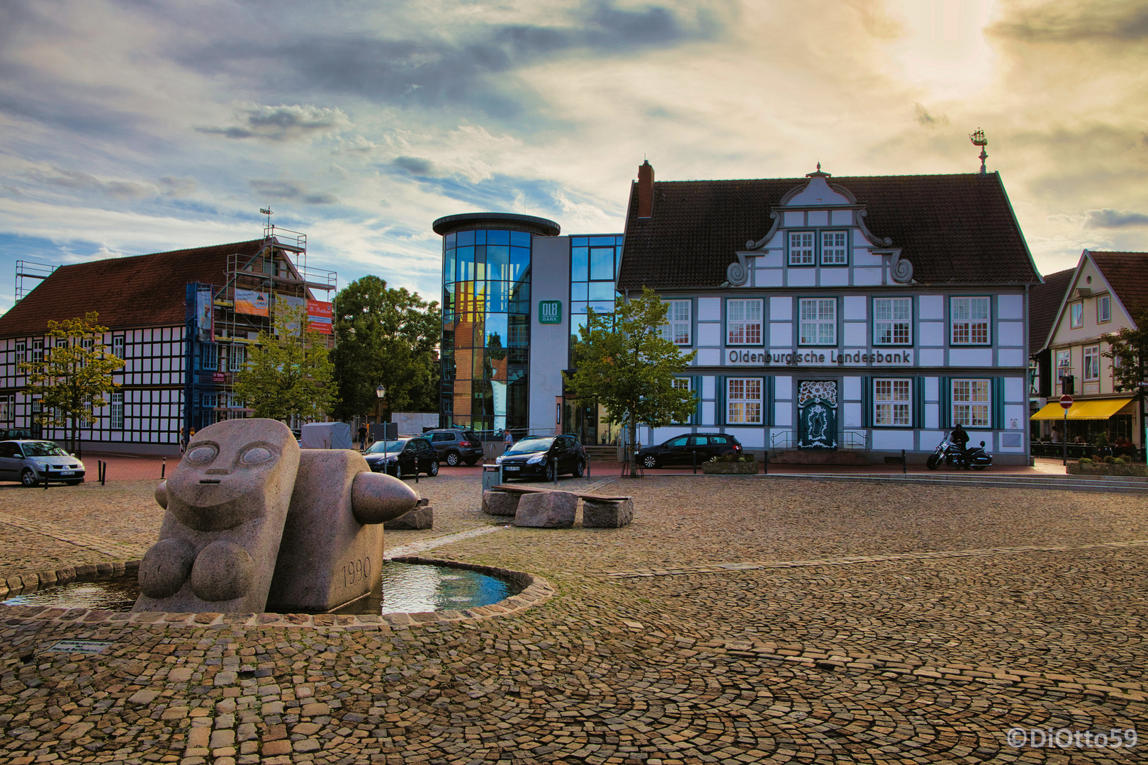 Marktplatz mit OLB in Quakenbrück