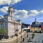 Marktplatz mit Rathaus in Zeulenroda-Triebes