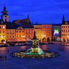 Marktplatz mit Samson Brunnen, Budweis Tschechien