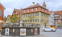 Marktplatz mit Storch