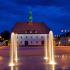 Marktplatz mit Wasserspiel in Finsterwalde