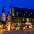 Marktplatz Quedlinburg zur blauen Stunde überarbeitet