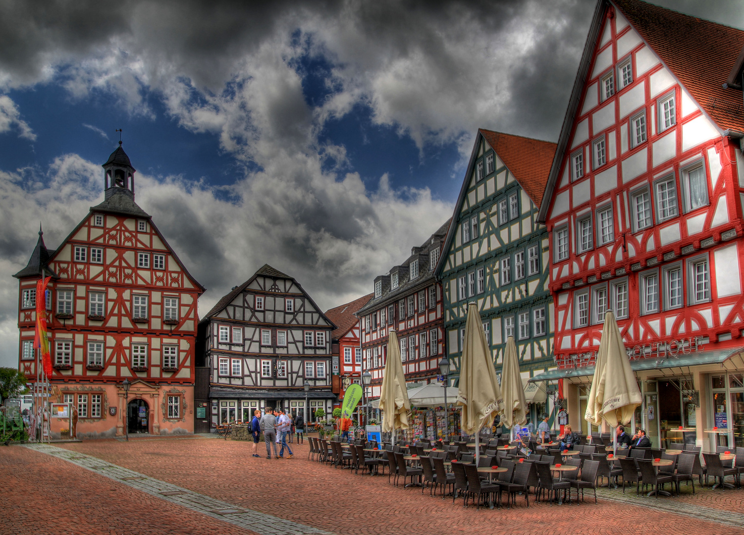 Marktplatz und Altstadt von Grünberg (Hessen)