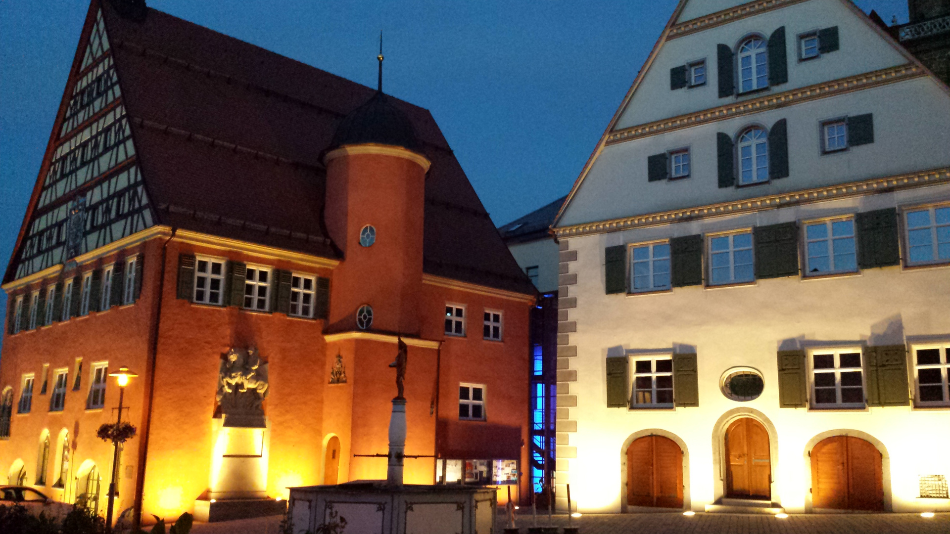 Marktplatz und Rathaus-Ensemble in Bopfingen Ostalbkreis