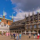 Marktplatz und Rathaus in Lübeck