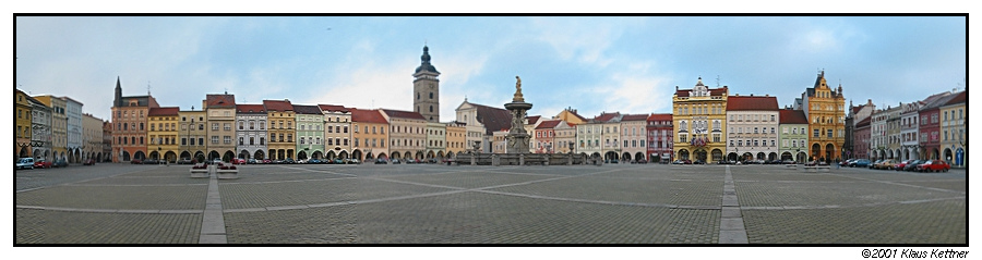 Marktplatz von Ceske Budejovice (Panorama)