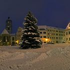 Marktplatz von Meissen im Griff von Tief Daisy