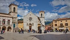 Marktplatz von Norcia - Umbrien