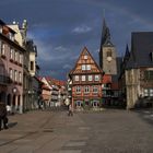 Marktplatz von Quedlinburg nach einem Gewitter