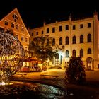 Marktplatz, Waren, am Abend