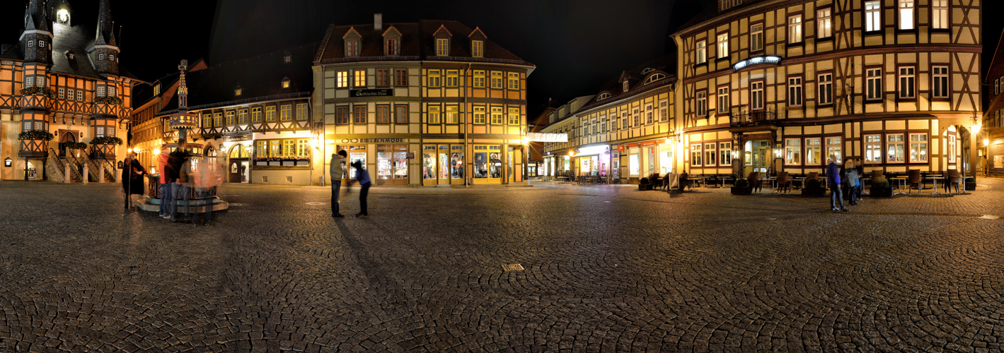 Marktplatz Wernigerode bei Nacht