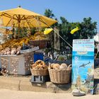 Marktstand in Naoussa auf Paros
