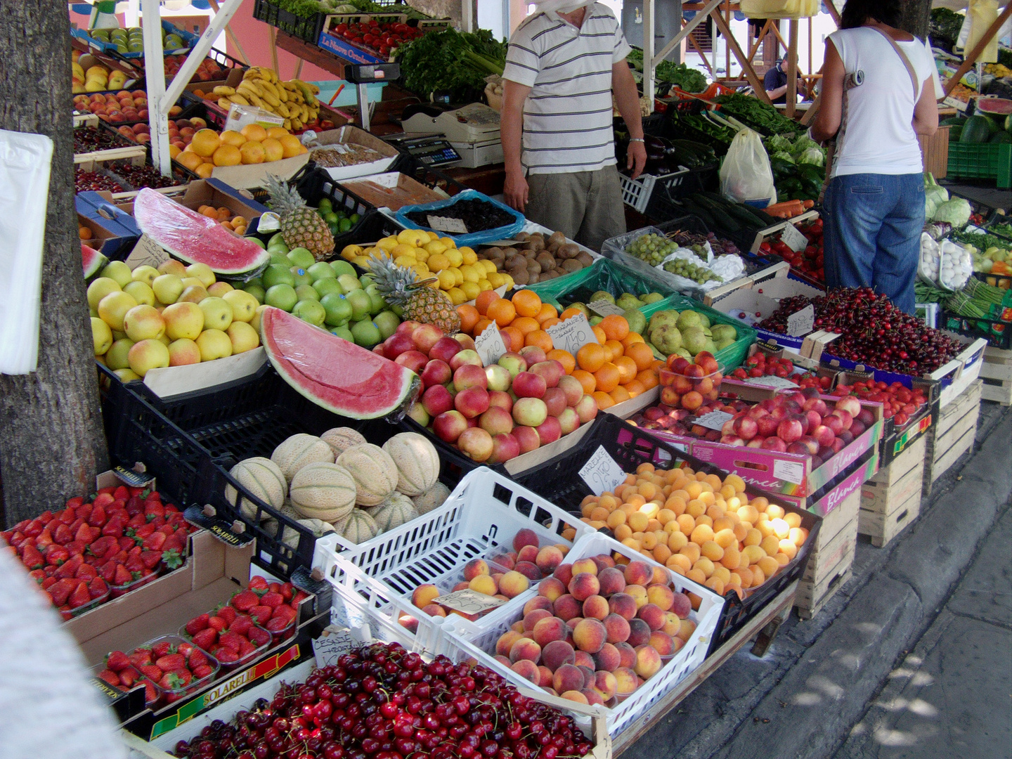 Marktstand in Piran ( Slowenien)