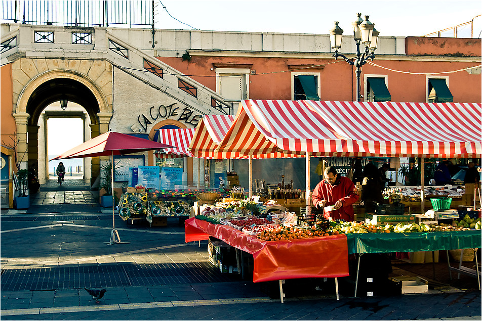 Marktstimmung in Nizza