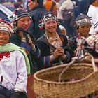 Marktszene in den Bergen von Nord-Laos