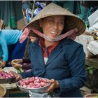 Marktszene in einer vietnamesischen Kleinstadt