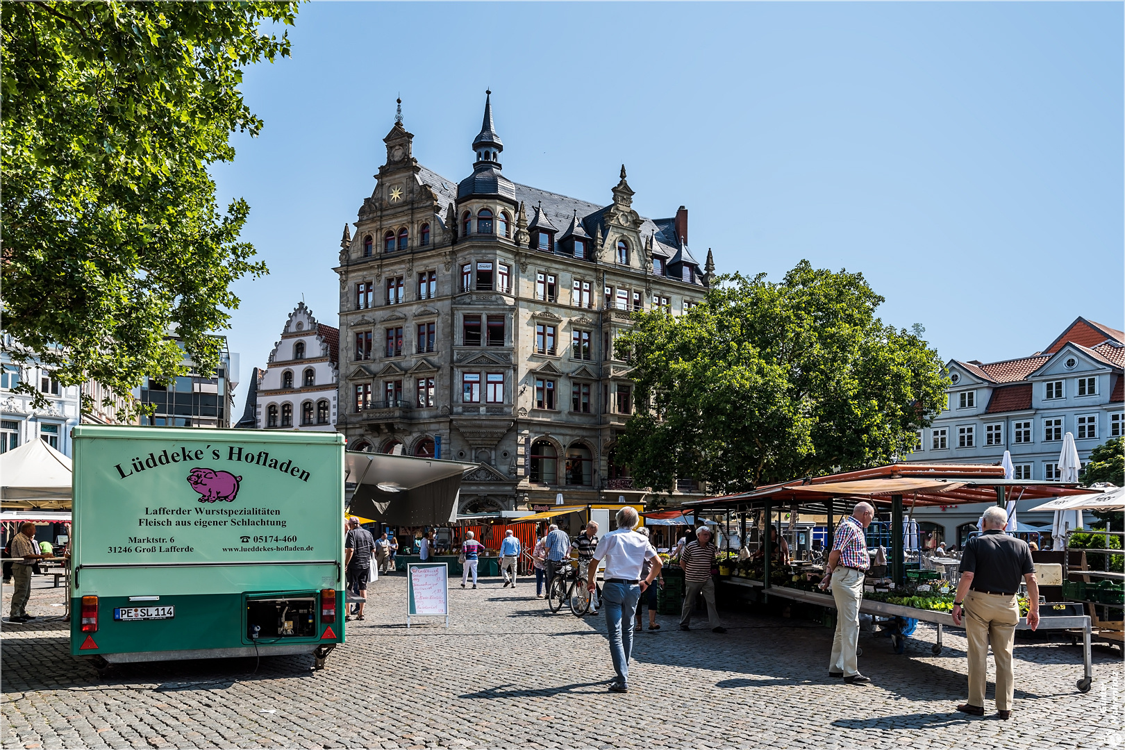 Markttag auf dem Kohlmarkt in Braunschweig