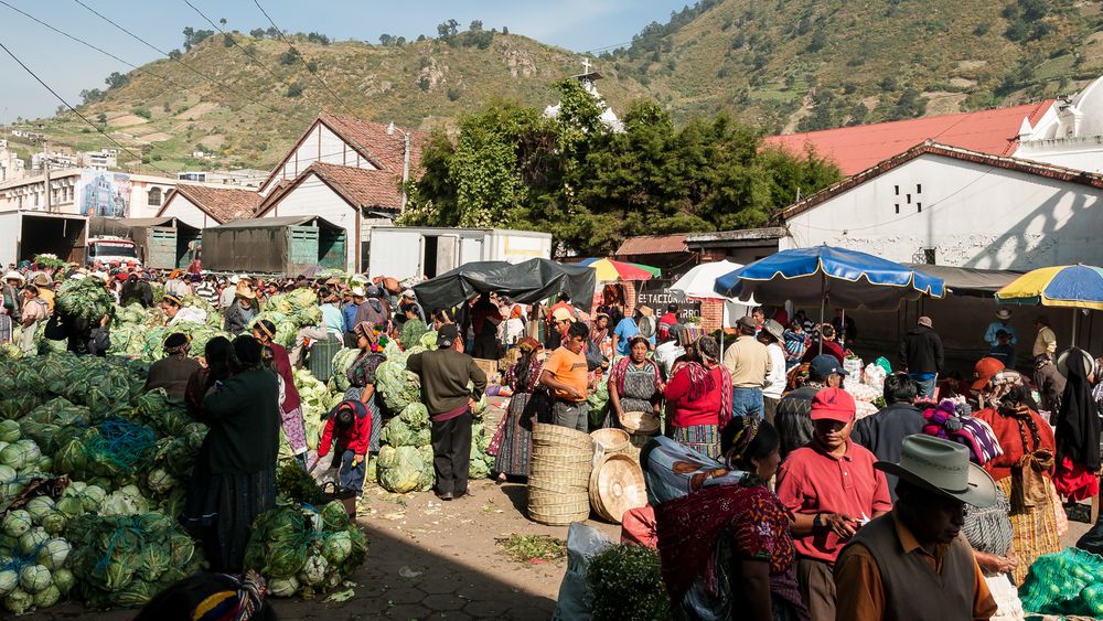 Markttag in Almolonga, Guatemala