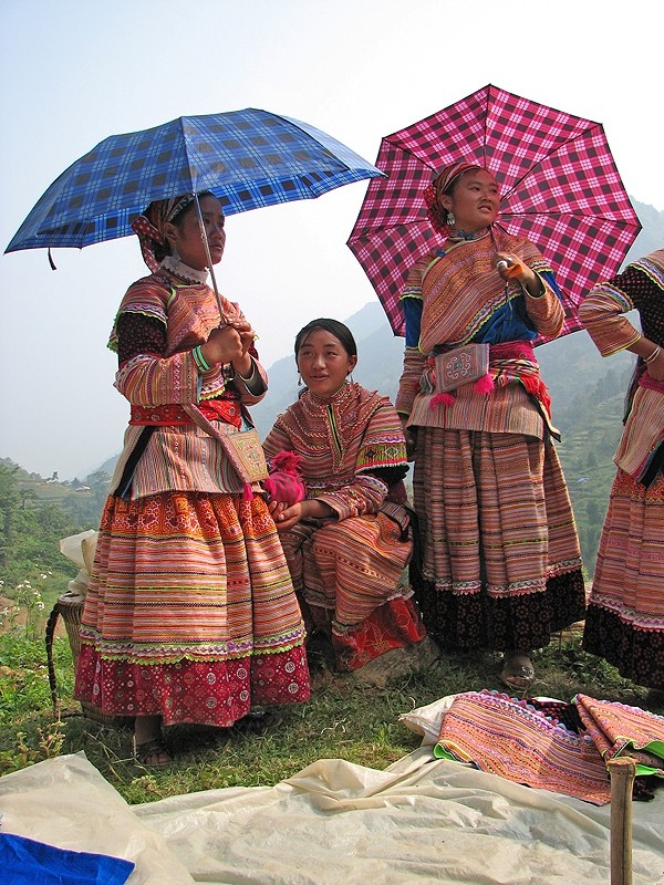 Markttag in Can Cau, Nähe von Bac Ha