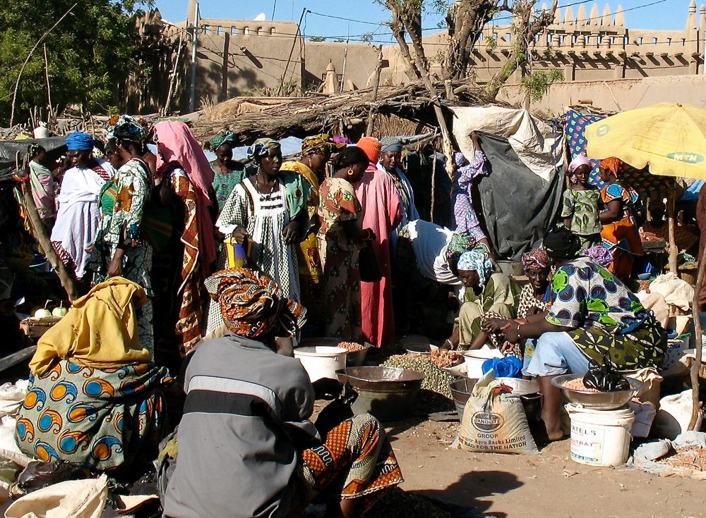 Markttreiben in Djenné