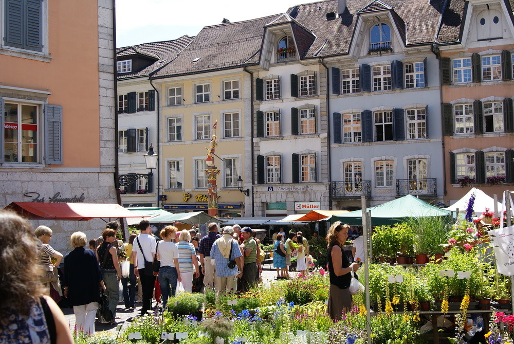 Markttreiben in Solothurn