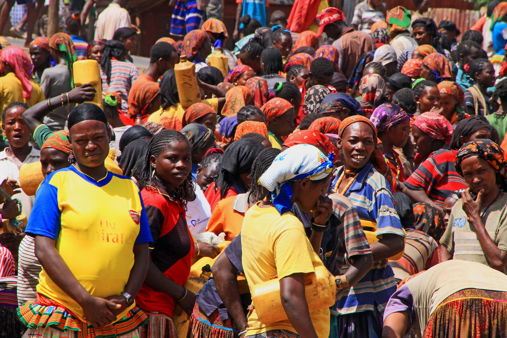 Markttrubel in Konso, Äthiopien