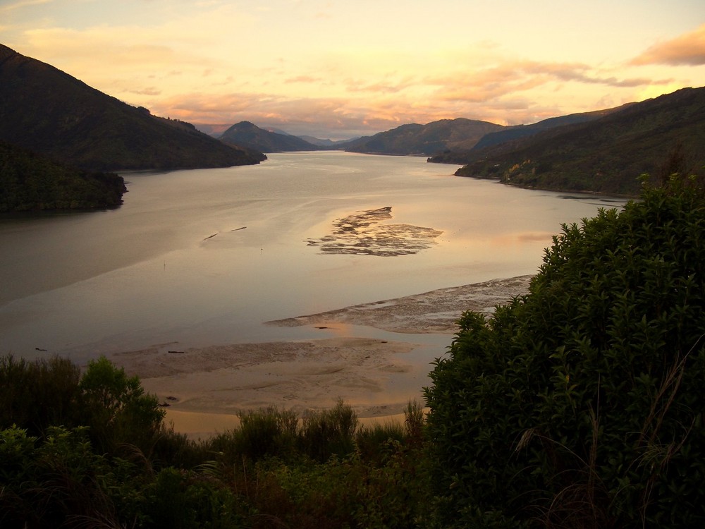 Marlborough Sounds - Neuseeland. Abendstimmung