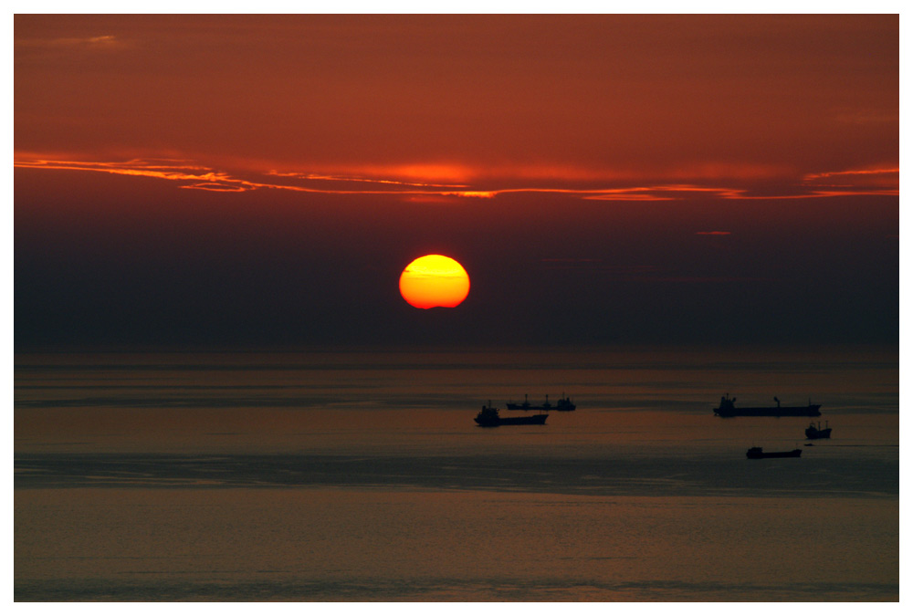 Marmara Meer, bei Sonnenuntergang