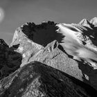 Marmolada Dolomitenlandschaft,Der Mond hat einen Hof