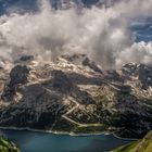 Marmolada / Fedaia Reservoi_Dolomites_South Tyrol_Italy. The highest mountain in Dolomites, 3343 m