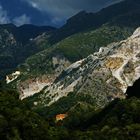 Marmorlandschaft hinter Carrara und um Colonnata