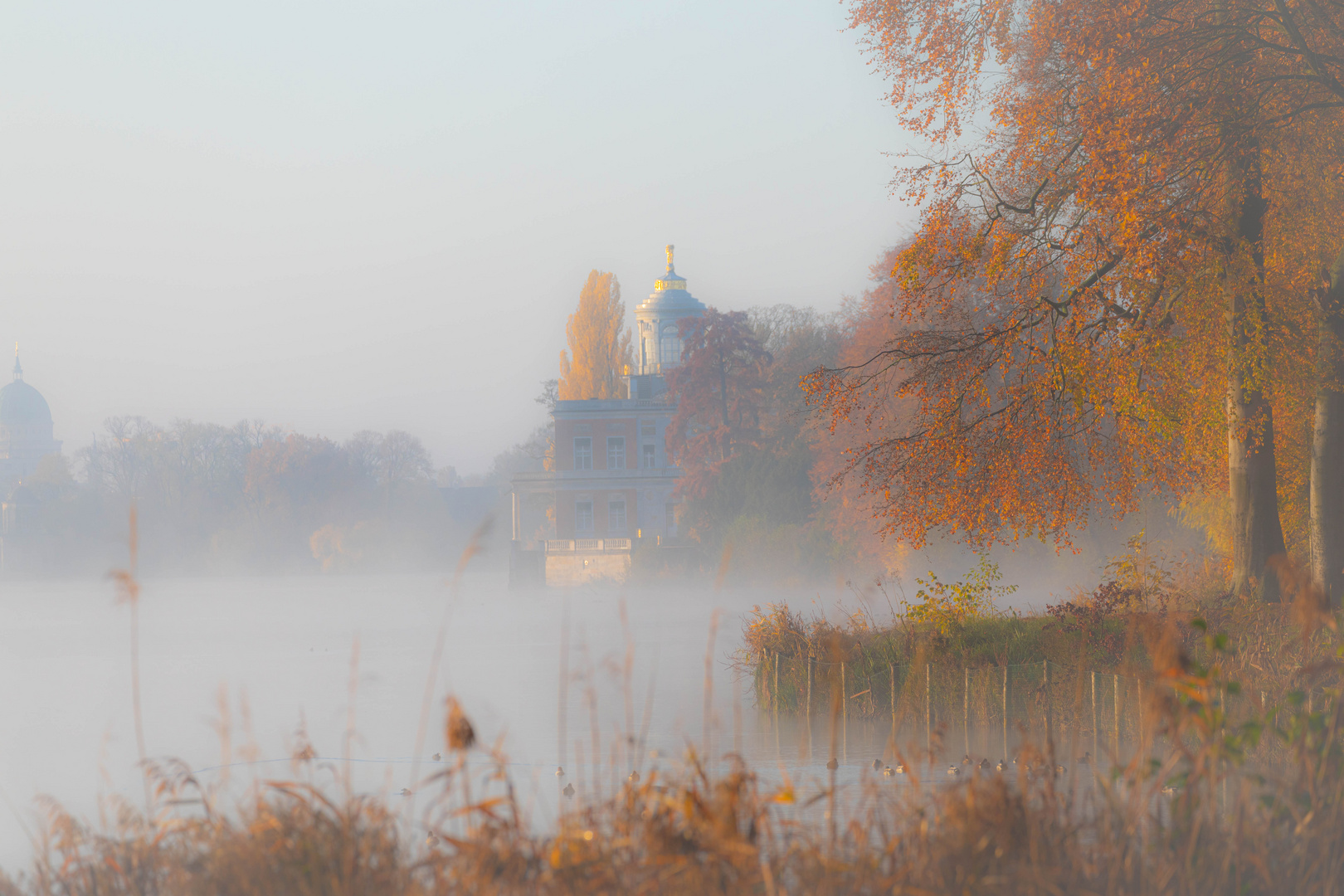 Marmorpalais im Morgennebel