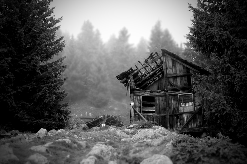 Marode Berghütte