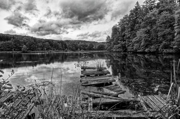 Maroder Steg am Eulensee