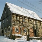 Marodes Haus in Langburkersdorf bei Neustadt (Sachsen).