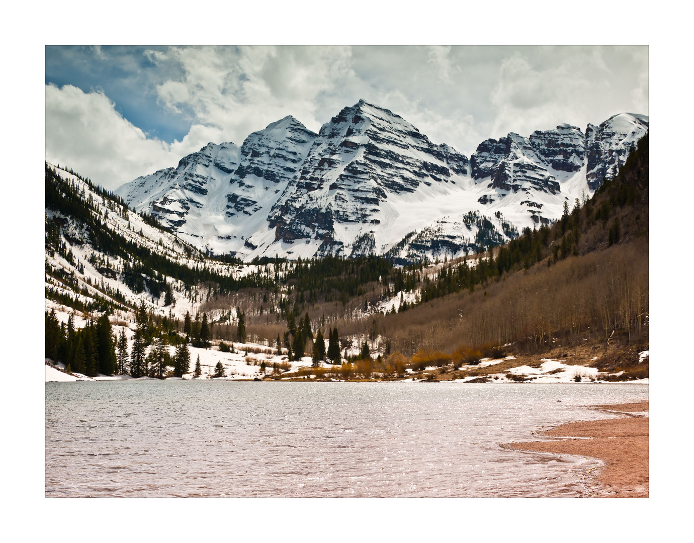 Maroon Bells im Fruehling