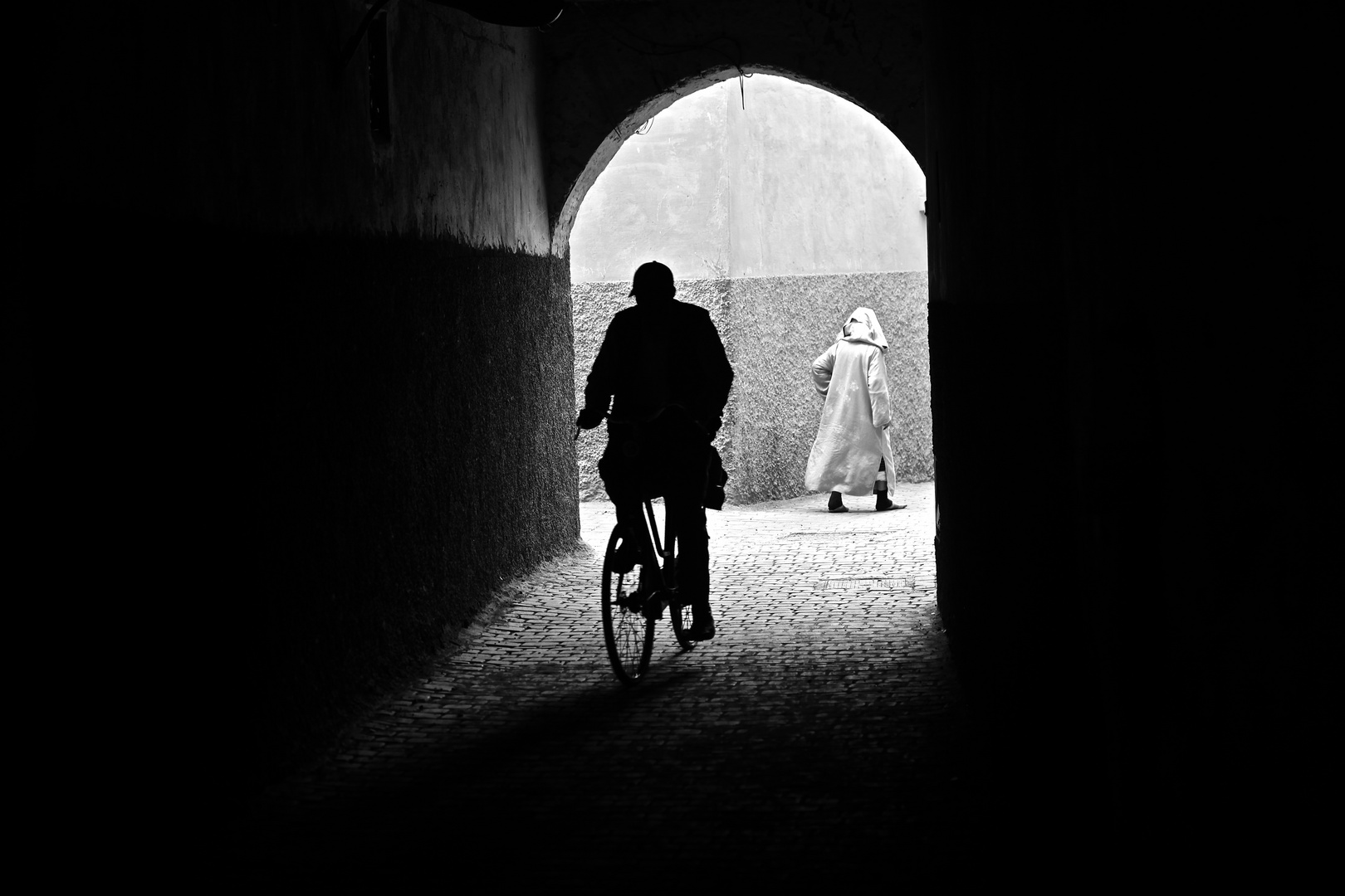 marrakech en noir et blanc