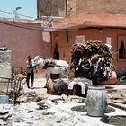 Marrakesh tanneries, at noon.