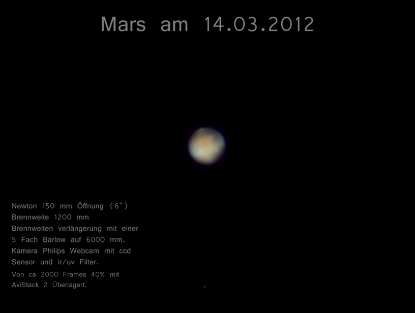 Mars 14.03.2012 mit Wolken