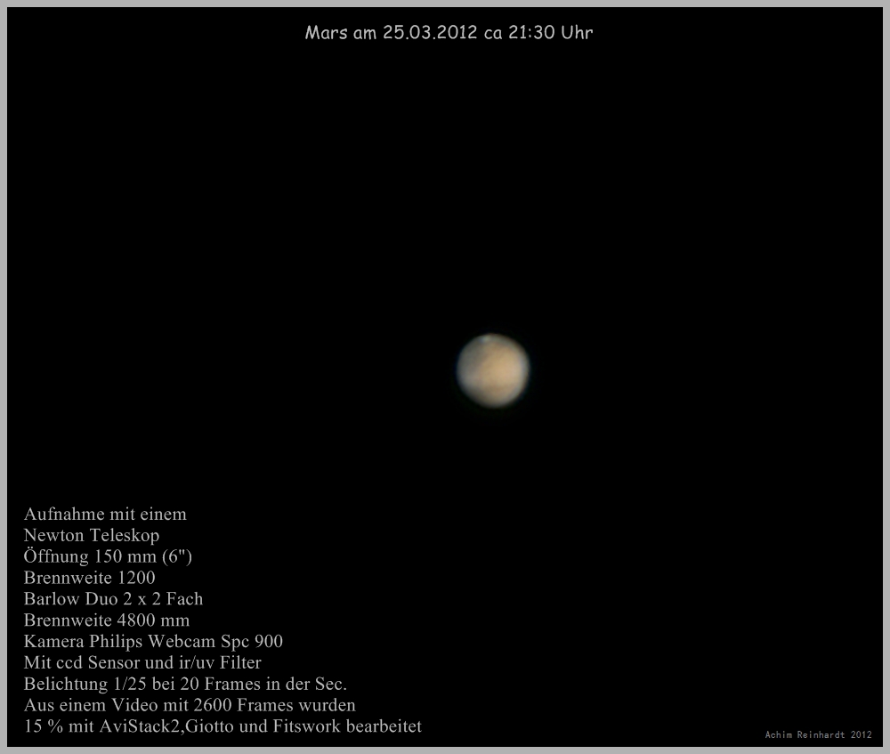 Mars am 25.03.2012