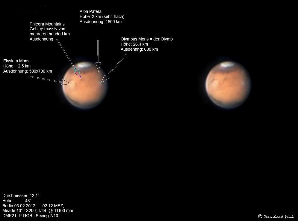 Mars mit Olympus Mons