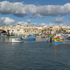 Marsaxlokk Hafen Wolkenhimmel