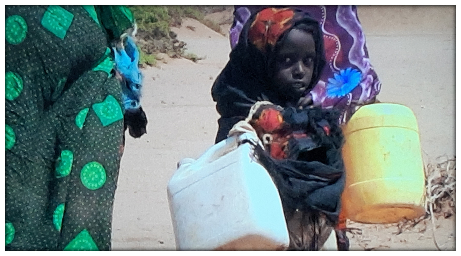 Marsch des Überlebens: Frauen mit ihren Kindern beim täglichen Wasserholen im Norden Kenyas