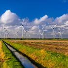 Marschland mit Windkraftanlagen, Nordfriesland