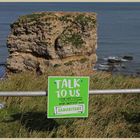 Marsden Rock and sign South Shields