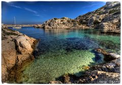 Marseille, Archipel du Frioul, Ile de Pomègues, la calanque de la Crine