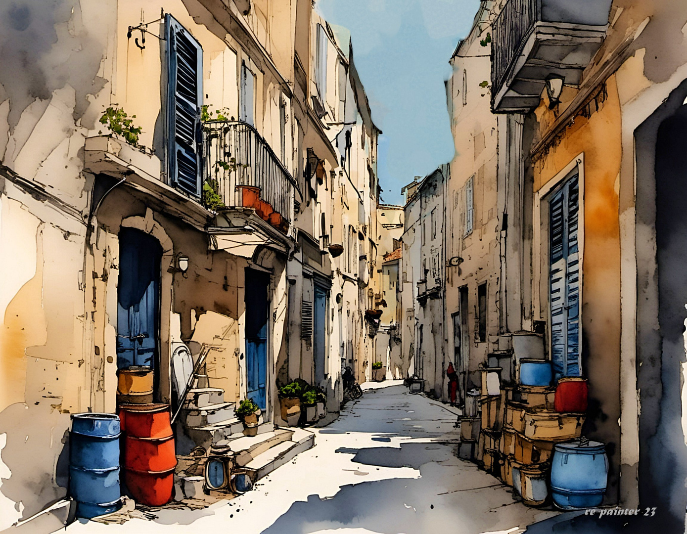 Marseille - côté ruelle - Quartier le Panier