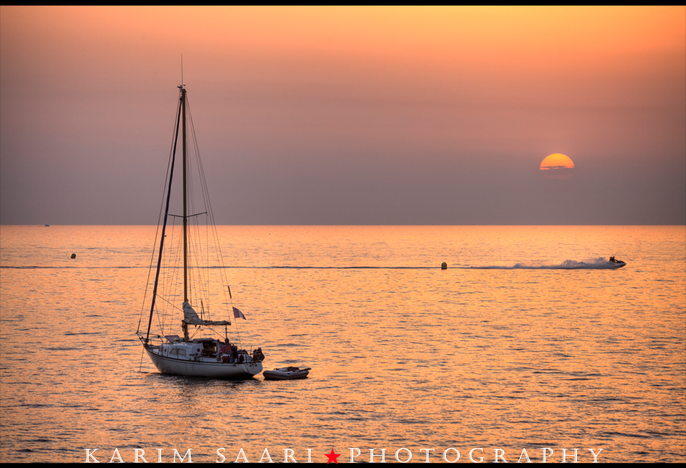 Marseille, coucher de soleil aux Goudes