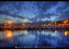 Marseille, le port de l'Estaque by night